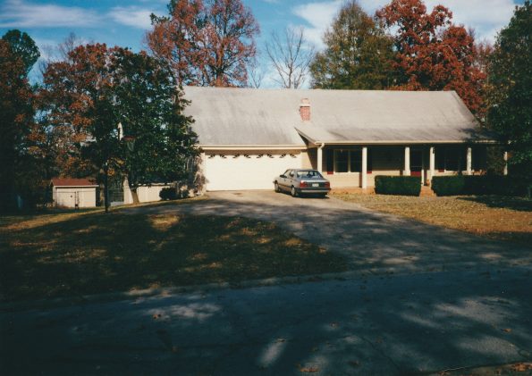 Tan ranch-style house